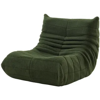 Modfu Sofa 85x110x79 cm Grün Beanbag-Sofa Ergonomische Unterstützung , Textil , 110x79x85 cm , Gartenmöbel, Loungemöbel, Loungesessel