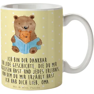 Mr. & Mrs. Panda Tasse Bären Buch - Geschenk, Geschenk Tasse, Schwester, Lieblingsoma, Omi, Muttertag, Schöne Teetassen, beste Oma, Kaffeetassen,