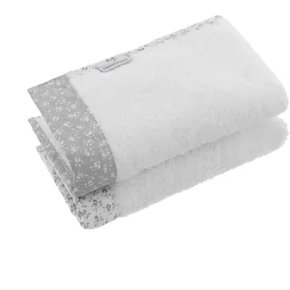 Cambrass - Set 2 Kapuzenhandtücher Liberty Grau 25x35x1 cm