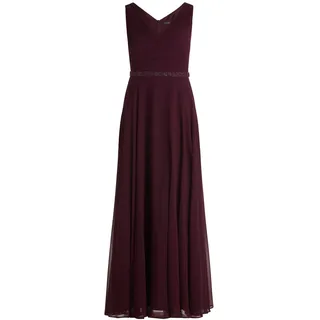 Abendkleid VERA MONT "Abendkleid mit Plissee", Damen, Gr. 42, EURO, lila (strong aubergine), Obermaterial: 100% Polyester PES., Kleider Abendkleid