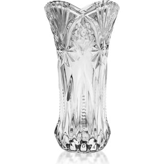 Kurtzy Kristall Blumenvase Große Vase 29 cm - Moderne Melodia Zylinder Kristall Vasen Set - Vase Transparent, Deko Vase Groß für Hochzeit, Deko Vase Tulpen für Wohnzimmer Vasen Deko, Hohe Glasvase