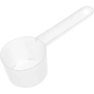 KLOP256 Messlöffel, Dosierlöffel 50 ml, 25g Transparent mit Skala 10ml, 20ml, 30ml, 40 ml, 50ml Waagen(Klar)