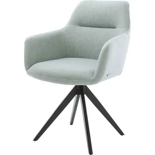 DeLife Pejo-Flex Stripes Mint Kreuzgestell kantig Schwarz 180° drehbar,