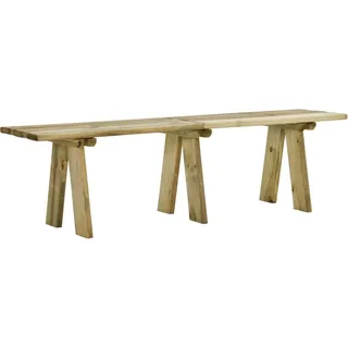 vidaXL Gartenbank 160 cm Massivholz Kiefer Imprägniert - Braun