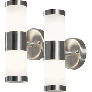 2er-Set Wandleuchten MODENA Up-/Down-Light, GU9, Höhe 23 cm, IP44