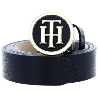 Tommy Hilfiger TH ROUND BUCKLE BELT 3.0 Gürtel Damen, Schwarz (Black), 75