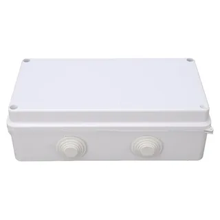 Elektrischer Anschlusskasten, 200 x 100 x 70 mm, IP65, wetterfest, robustes ABS-Kunststoff-Projektgehäuse mit Gummistopfen