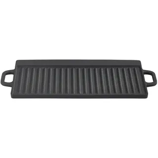 GSW Grillplatte , Schwarz , Metall , 42x2x23 cm , Grills, Grillzubehör