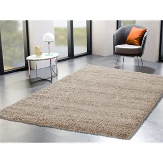 OCI DIE TEPPICHMARKE Lobby Shaggy Hochflorteppich 120 x 170 cm Beige