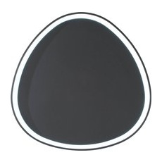 LED-Wandleuchte Klapton, schwarz, Ø 85 cm, Aluminium, CCT