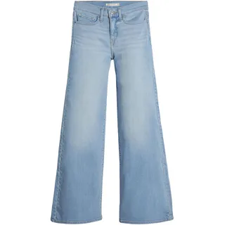 Levi's Damen 318 Shaping Wide Leg Jeans, Tall Glass of Water, 27W ® 30L