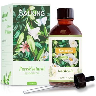 SALKING Frühling Ätherische Öle, Gardenia öl 120ml für Aroma Diffuser, Aromatherapie Duftöl für Duftlampen Luftbefeuchter, Geschenke für Frauen, Diffuser, Luftbefeuchter, Massage