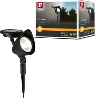 Paulmann Solar LED Spot Solena IP44 3000K 2lm Schwarz