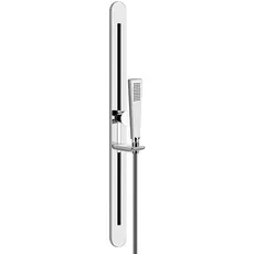 Gessi Cono Brausestangen Set mit Antikalk-Handbrause 1-Strahlart und Brauseschlauch 1,50 m, 45145, Farbe: Finox Optik