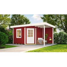 Bild von Fides 2 3,90 x 2,40 m rot mit Anbau