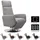 TV-Sessel Cobra Lederoptik x 112 x Hellgrau mit Liegefunktion