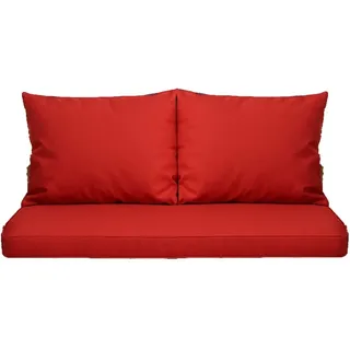 Setgarden Mix-Techno Gartenkissen Für Polyrattan Möbel 100×60×50 cm – Kissen Für 2 Sitzer Gartensofa 1tlg Rot