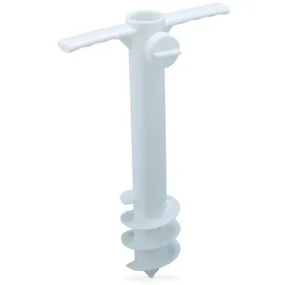 Relaxdays Bodenhülse für Sonnenschirm weiß Weiß