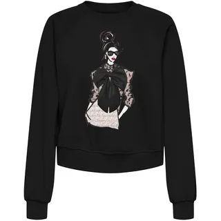 ONLY Damen Onllabinet L/S O-Neck SWT, Black, 36