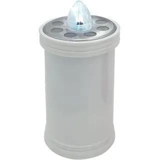 Elektrisches LED-Teelicht, 15,2 cm, Lebensdauer 90 Tage, weiß mit Dauerlicht weiß