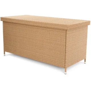 di volio Gartenbox Belia - beige, Auflagenbox 870 L, mit abschließbarem Deckel, wasserdicht & wetterfest, für Kissen oder Gartengeräte, bis 220 kg - Beige