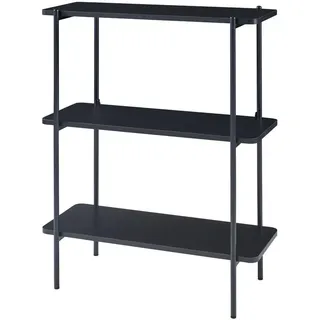 [en.casa] Standregal Samnanger 100 x 80 x 34 cm Schwarz