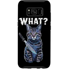 Hülle für Galaxy S8 Halloween Katze Messer Design Witzige Tier Katzen