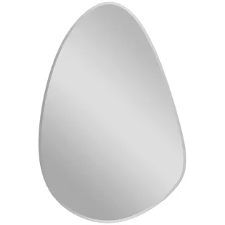 None Wandspiegel, Glas, organisch, 40x60x0.7 cm, Facettenschliff, senkrecht und waagrecht montierbar, Spiegel, Wandspiegel