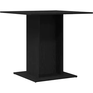 vidaXL Esstisch 80 x 75 x 80 cm Schwarz