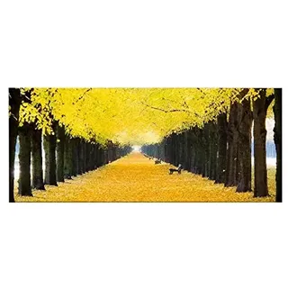 Homemania HM20KNV70x100-47 Bild mit Baum und Landschaften, für Wohnzimmer, Schlafzimmer, Mehrfarbig, Polyester, Holz, 70 x 3 x 100 cm