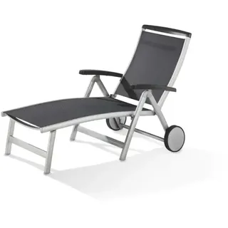Sieger Gartenliege 193 x 78 x 101 cm Graphit/Grau