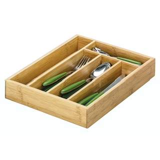 Zeller Bamboo Besteckkasten braun