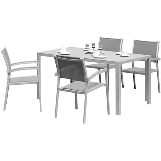 Garden Pleasure Garten-Essgruppe 5-tlg. Grau