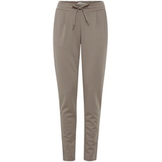 ICHI IHKATE PA2 Damen Sweathose Sweatpants Relaxhose mit Stretch Schmaler Schnitt mit Elastikbund, Größe:L, Farbe:Driftwood (181210)