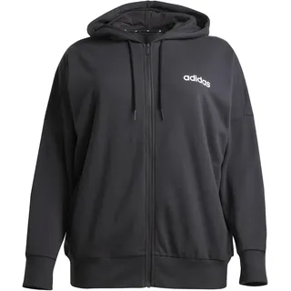 adidas Essentials Linear French Terry Kapuzenjacke Black / White 2XL