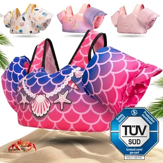 KIDVERSE Schwimmweste Kinder 3-6 Jahre - Geprüfte Qualität - Schwimmweste mit Schwimmflügel für Kinder - Schwimmhilfe für Jungen & Mädchen bis 30kg - Auftriebsweste - Schwimmtraining