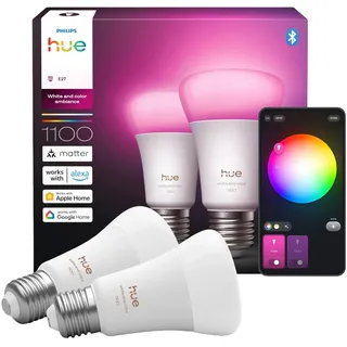 Philips Hue White & Color Ambiance E27 1100 lm 2 St.