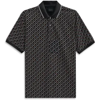 bugatti Poloshirt »Modern Fit« mit Rauten-Muster, blau