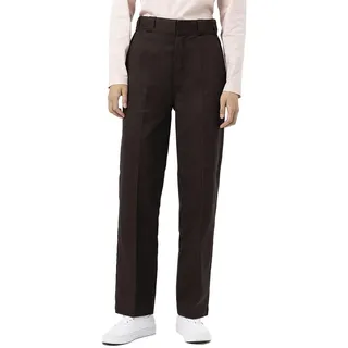 Dickies ELIZAVILLE Rec Damen Hose, Dunkelbraun, Taillenumfang 30