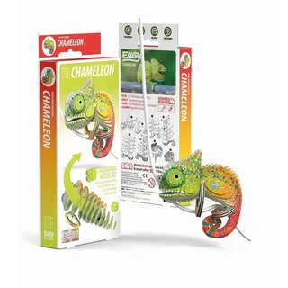 Eugy 650075 - Chameleon, Chamäleon, 3D-Tier-Puzzle, DIY-Bastelset