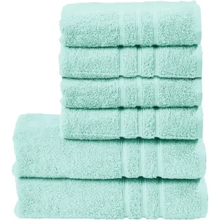 done.® Handtuch Set »Daily Uni« Set 6 Stk. Walkfrottier saugfähiges Walkfrottier, in verschiedenen Set Varianten erhältlich, grün