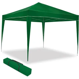 Wasabi Faltpavillon 3x3 m Wasserdicht – Garten Pavillon Stabil – Klappzelt für Garten, Terrasse, Camping und Strand – Schnellaufbau – Mit Tragetasche – Grün