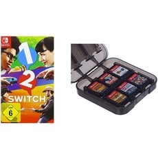 1-2-Switch & Amazon Basics - Aufbewahrungsbox f√or Spiele der Nintendo Switch - Schwarz