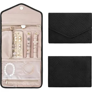 Aucuu Schmuckroll Organizer Tasche für Reise und Aufbewahrung, Tragbare Schmucktasche