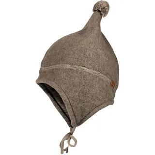 Maximo MAXIMO, Fleecemütze aus Wollfleece mit Pompon und Bindeband,