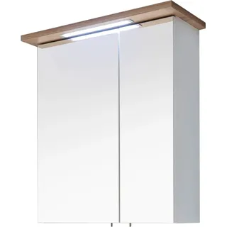 Pelipal Badmöbel-Set Quickset 923 Weiß/Riviera 96 cm mit Spiegelschrank