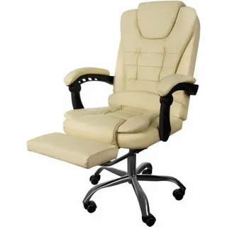 MALATEC 23287 Bürostuhl mit Fußstütze beige - Beige