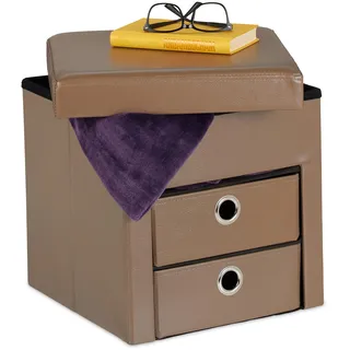 Relaxdays 10038497 Hocker & Sitzkissen