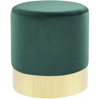 Beliani Pouf Sophia 39/39/40 cm , Grün , Textil , Rund , 39x40x39 cm , Wohnzimmer, Sessel, Hocker & Hockerbänke, Poufs