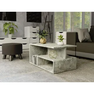 Topeshop PRIMA BETON, Kaffeetisch, Freiform, 1 Bein(e), Graubraun - Grau